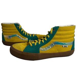 VANS SK8-HI PRO CUSTOMS Suede Shoes Iridescent Stripes Bay Area Embr. Mens Sz 11